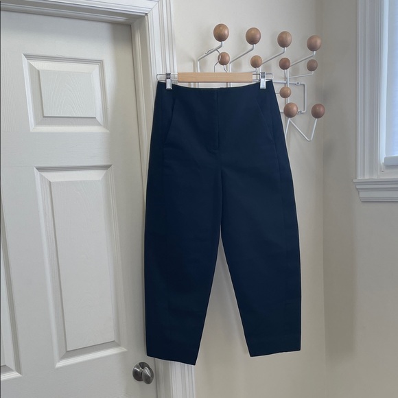 COS - Classic Barrel Wool Blend Pants - Navy - 4 - Picture 2 of 13